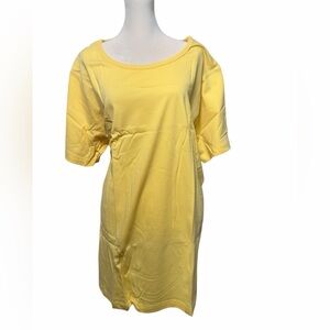 Woman Within Plus Size 2X Yellow Cotton Short Sleeve Tee – New